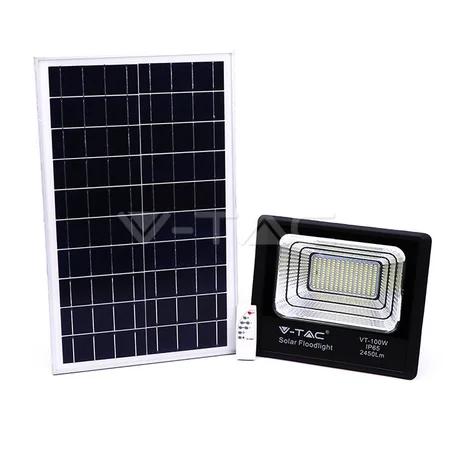VT-100W Solar Panel LED Floodlight 6000K
