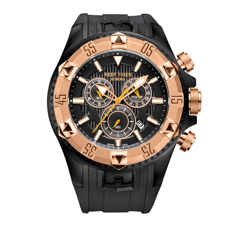 Chronograph and Date Big Dial Super Luminous Steel Watch