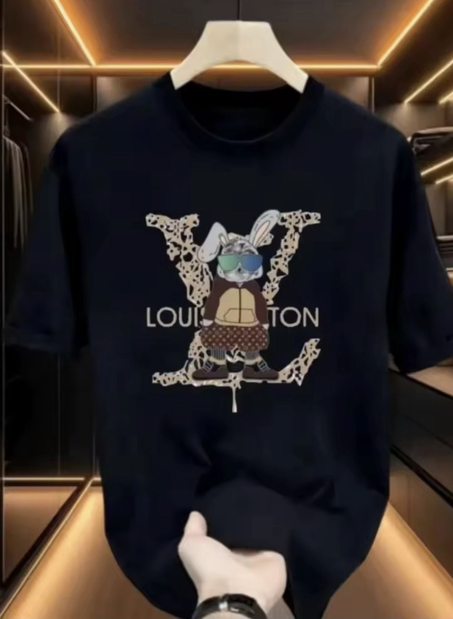 الصيف تي شيرت رجالي انيق رقيقة فضفاضة قمصان قصيره الأكمام موضة التدرج