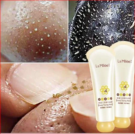 Masque de d&eacute;chirure au miel Masque Peel Control Oil Control Remover Blackhead Peel Off Dead Skin Clean Pores Shrink Facial Care Face Skincare Mask