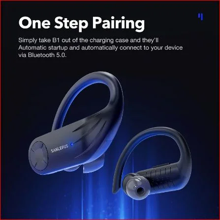 SANLEPUS B1 Led Display Bluetooth Earphone Wireless Headphones TWS Stereo Earbuds Waterproof Noise Cancelling Headset With Mic