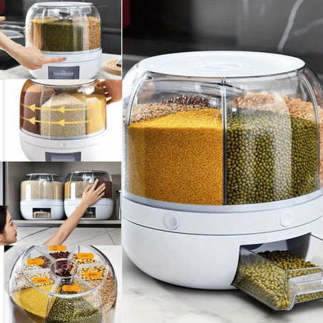 مخزن الحبوب الدوار الذكي