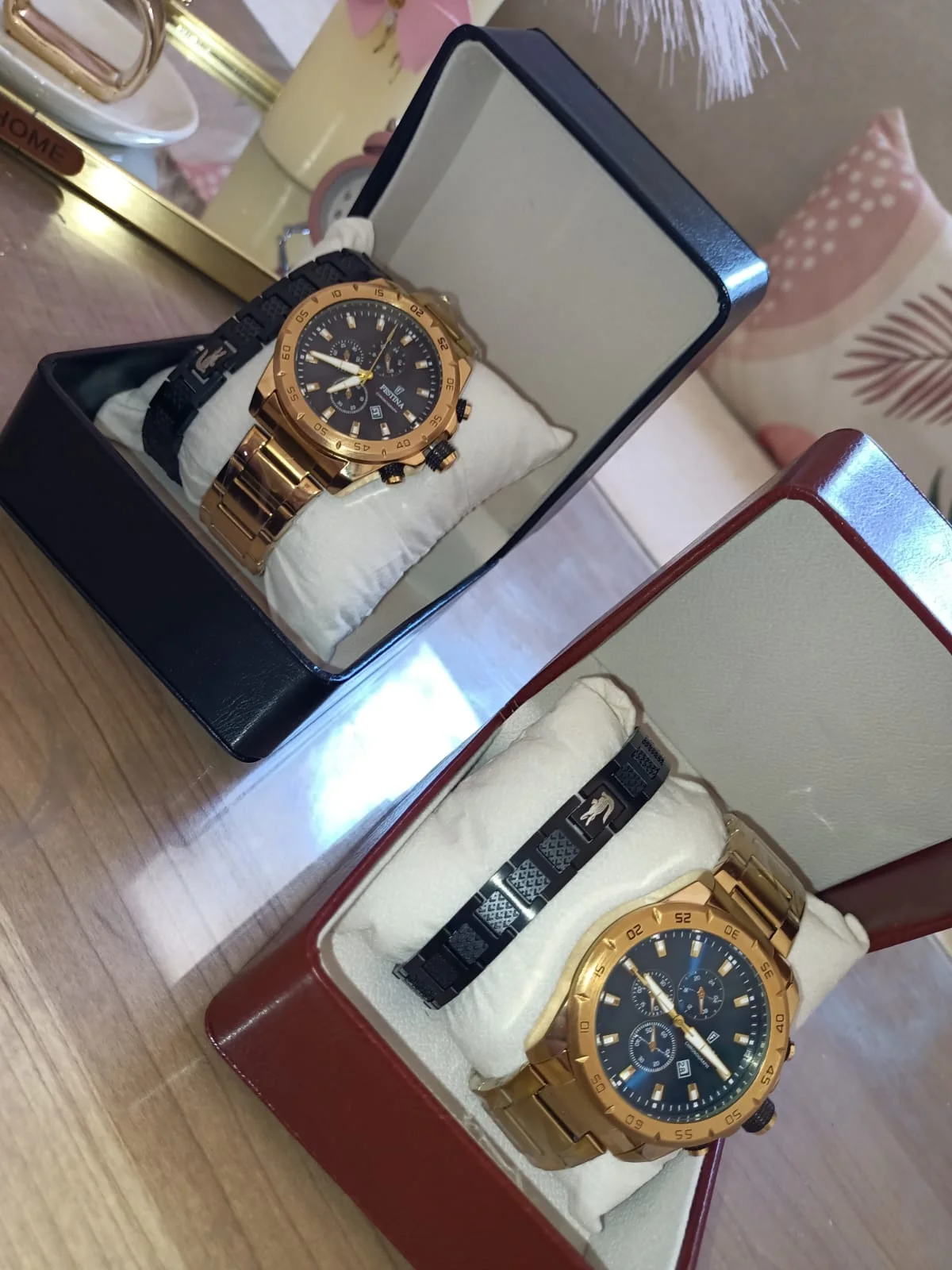ساعة أنيقة Festina مع براسلي Lacoste