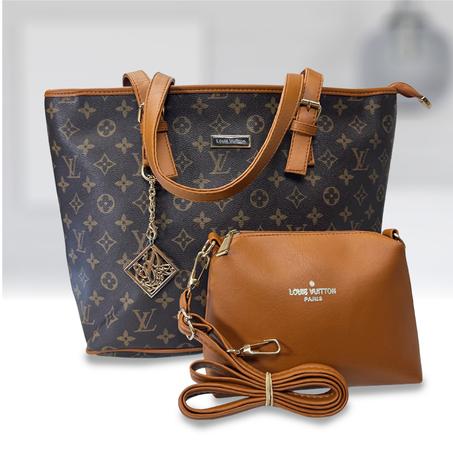 حقيبة أنيقة + حقيبة داخلية  بُني