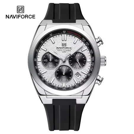 ساعة NAVIFORCE  Fashion Trend للرجال كوارتز سيليكون مقاومة للماء