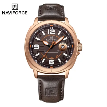 Vous avez envoyé  ساعة NAVIFORCE  Fashion Trend للرجال كوارتز بحزام من الجلد الرفيع  مقاومة للماء