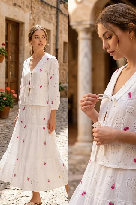 Ensemble cerise