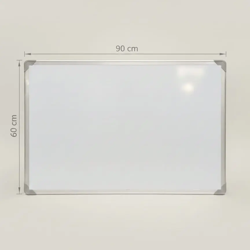 TABLEAU 90/60 cm BLANC MAGNETIQUE DOUBLE FACE (FEUTRE/FEUTRE)