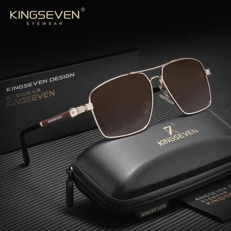 Lunettes KINGSEVEN N7790 GOLD BROWN
