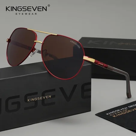Lunettes KINGSEVEN K725 RED BROWN