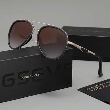Lunettes KINGSEVEN 7936 GOLD BROWN