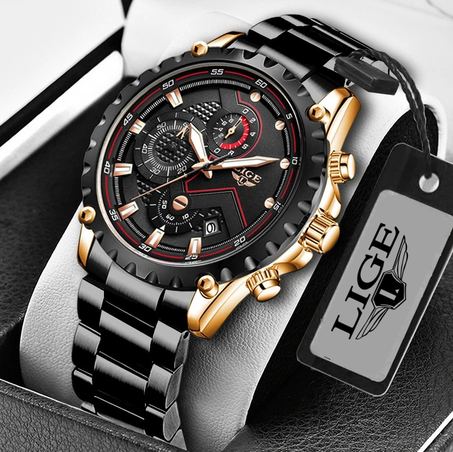 Montre LIGE BLACK GOLD