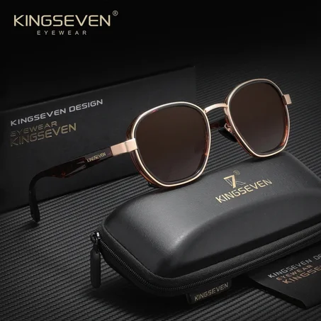 Lunettes KINGSEVEN LE791 GOLD BROWN