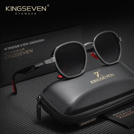 Lunettes KINGSEVEN LE791 RED GRAY