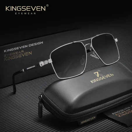 Lunettes KINGSEVEN N7790 SILVER BLACK