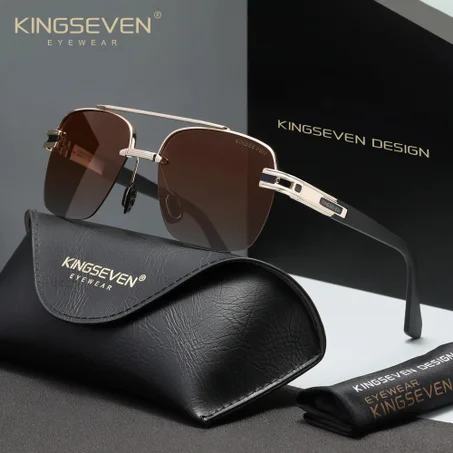 Lunettes KINGSEVEN N7666 GOLD BROWN