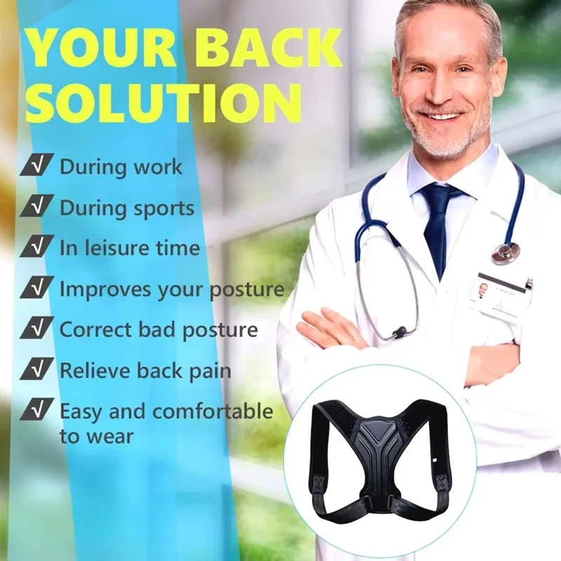 Ceinture correctrice de posture réglable pour le dos et les épaules