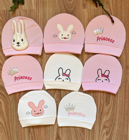 Bonnet en Coton pour Bébé Fille