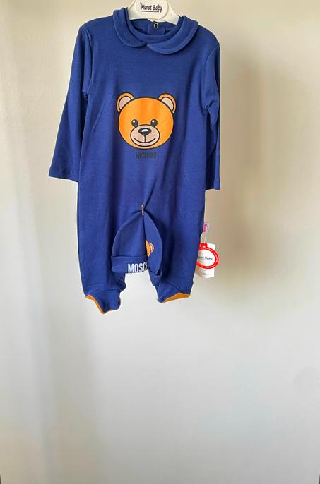 Grenouillère + Bonnet Garçon