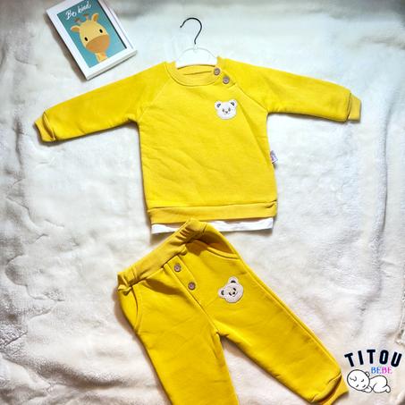 Ensemble 2 Pcs - Ours Jaune