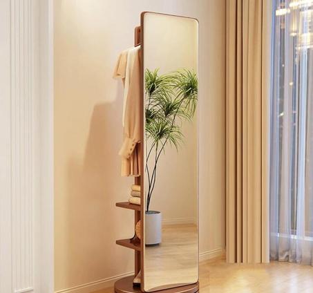 Miroir et Porte chemise avec rangement integré pour bureau, chambre ou l'entrée de la maison