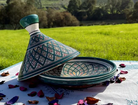 Moroccan Ceramic Tagine For Cooking and Serving, Hand Painted Tajine, Serve Delicious Meals the Traditional Moroccan Way, kitchenware