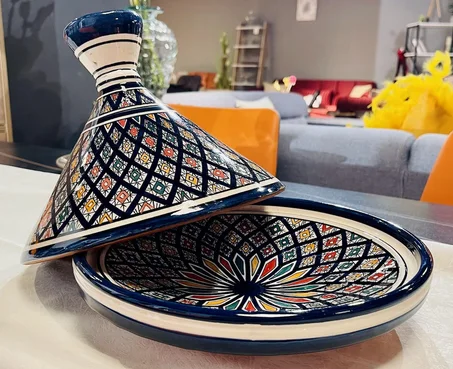 Moroccan Large Tagine Hand-painted Pottery Tajine Handmade Tajine Tagine For Cooking and Serving Ceramic Pot Decorative Tajine kitchenware