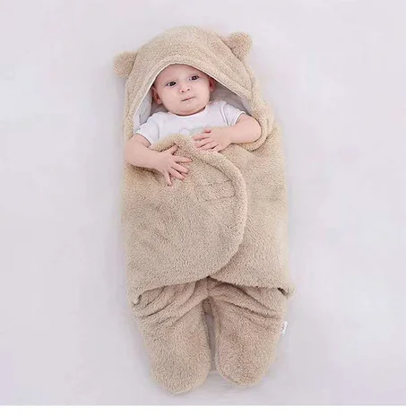 Couverture enveloppante douce pour nouveau-né
