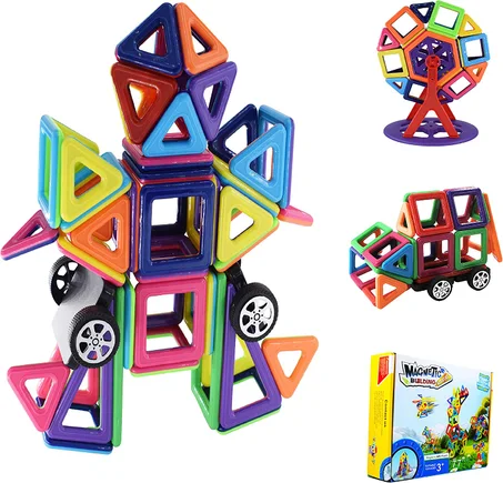 Ensemble de Blocs de Construction Magnétiques pour Enfant