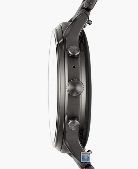 Montre connectée Fossil Gen 5 Carlyle HR pour homme - Acier inoxydable fumé