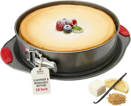 Molde antiadherente de Boxiki Kitchen | sartenes 2-en-1 y molde en forma de anillo | sartenes con mango de silicona a prueba de pérdidas.