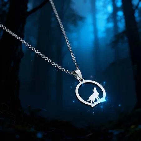 (Acier) قلادة الدئب