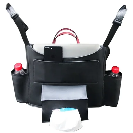 Leather Car Seat Central Hanging Storage Bag