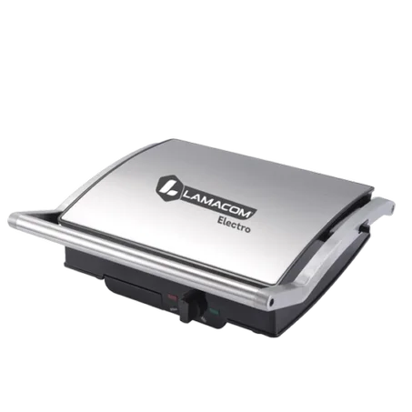 Lamacom Grille viande et panini sandwich 2 en 1 multiusages barbecue électrique