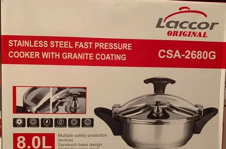 LACCOR  Autocuiseur en Aluminium, Cocotte-minute, capacité de 8 litres