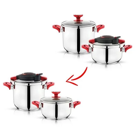 Set Cocotte Minute Et Grande Marmite 4 et 6,5 litres Schafer Galaxis