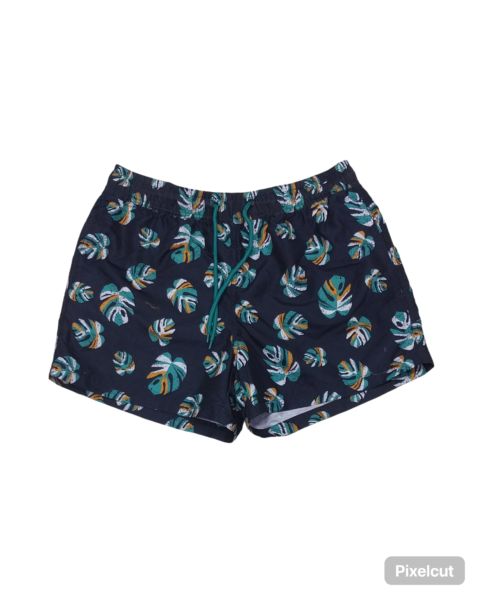Short de bain tropical pour homme – Feuilles colorées