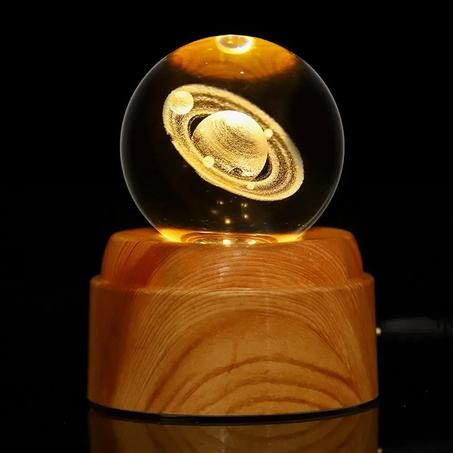 كرة زجاجية مضيئة ثلاثية الأبعاد