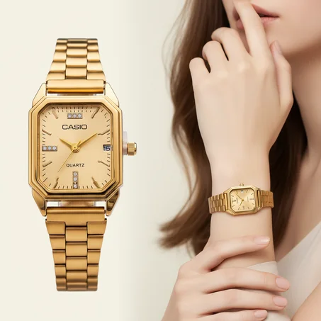ساعة كازيو ذهبية كلاسيكية – فخامة تليق بمعصمك
