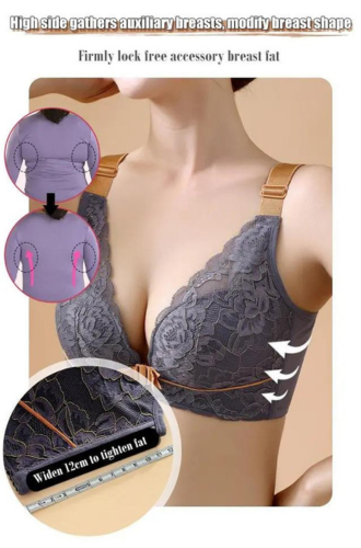OCW Women Bra Front Buckle Wireless Breast Shaping Breathable