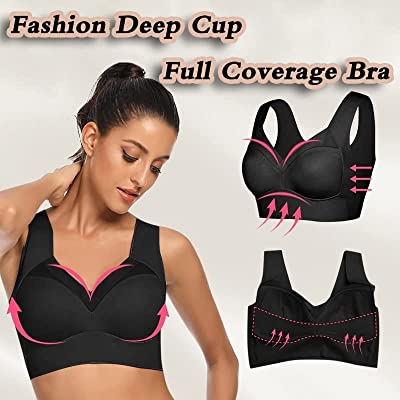 6 Pieces ADD 1 Cup Lace Polka Dot Full Cup/Demi Wired Double Pushup Push Up  Bra B/C (34B, 1301) at  Women's Clothing store
