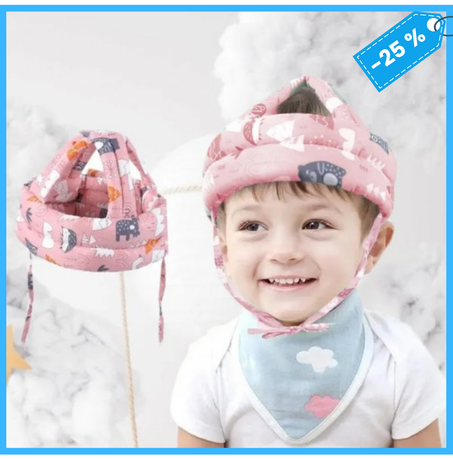 واقي رأس للأطفال (وردي)