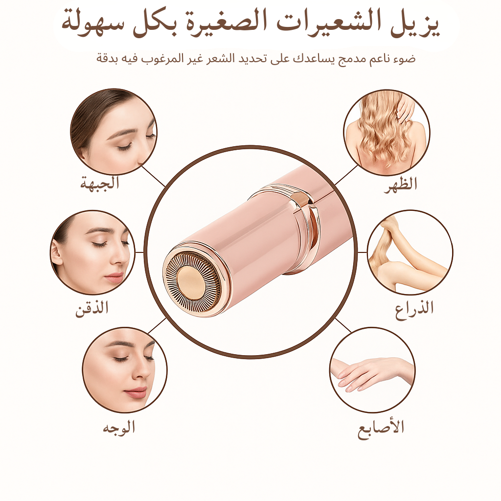 FLORA GLOW – جهاز أنيق لإزالة شعر الوجه