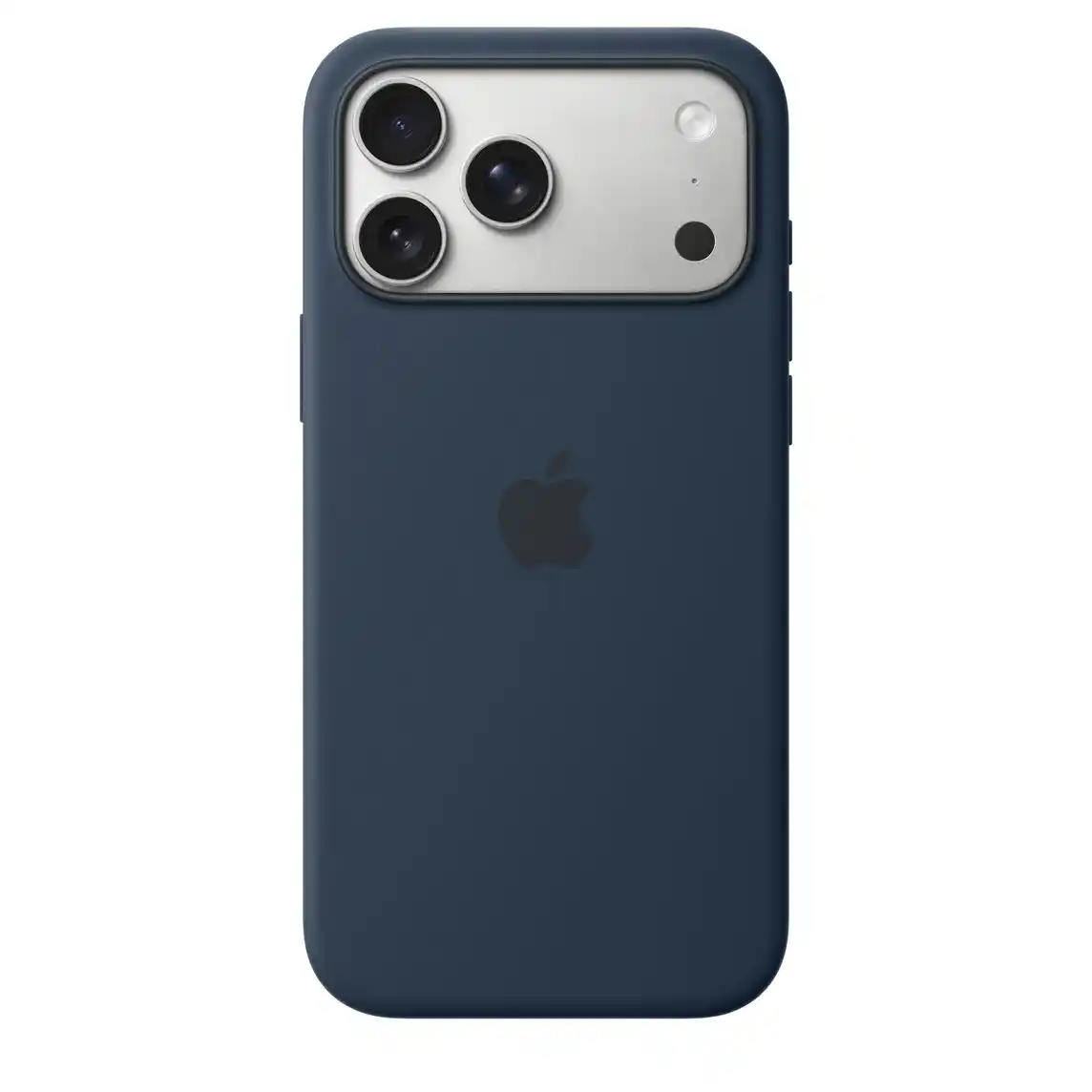 Premium Apple Silicone Case With MagSafe - Navy Blue - 17 Pro Max