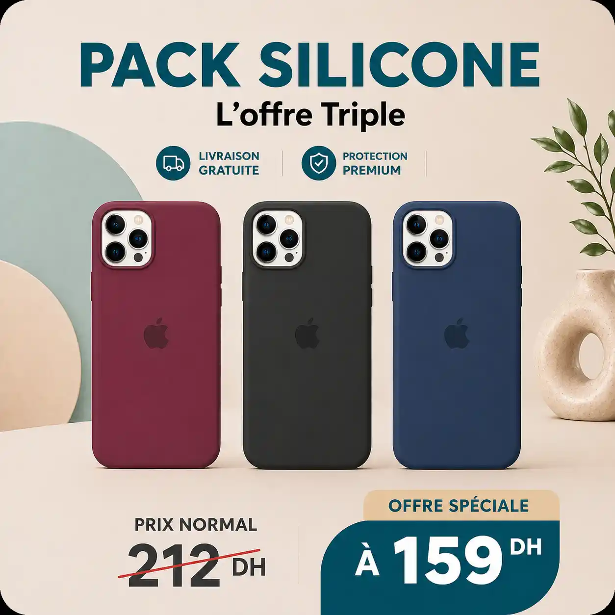 Pack Apple Silicone Case