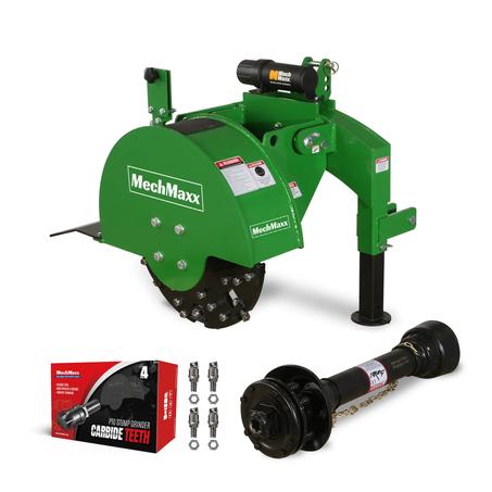 3-Point PTO Stump Grinder with 34 Carbide Teeth (PTO Shaft Included with Slip Clutch), for 15-45HP Tractor, SG24