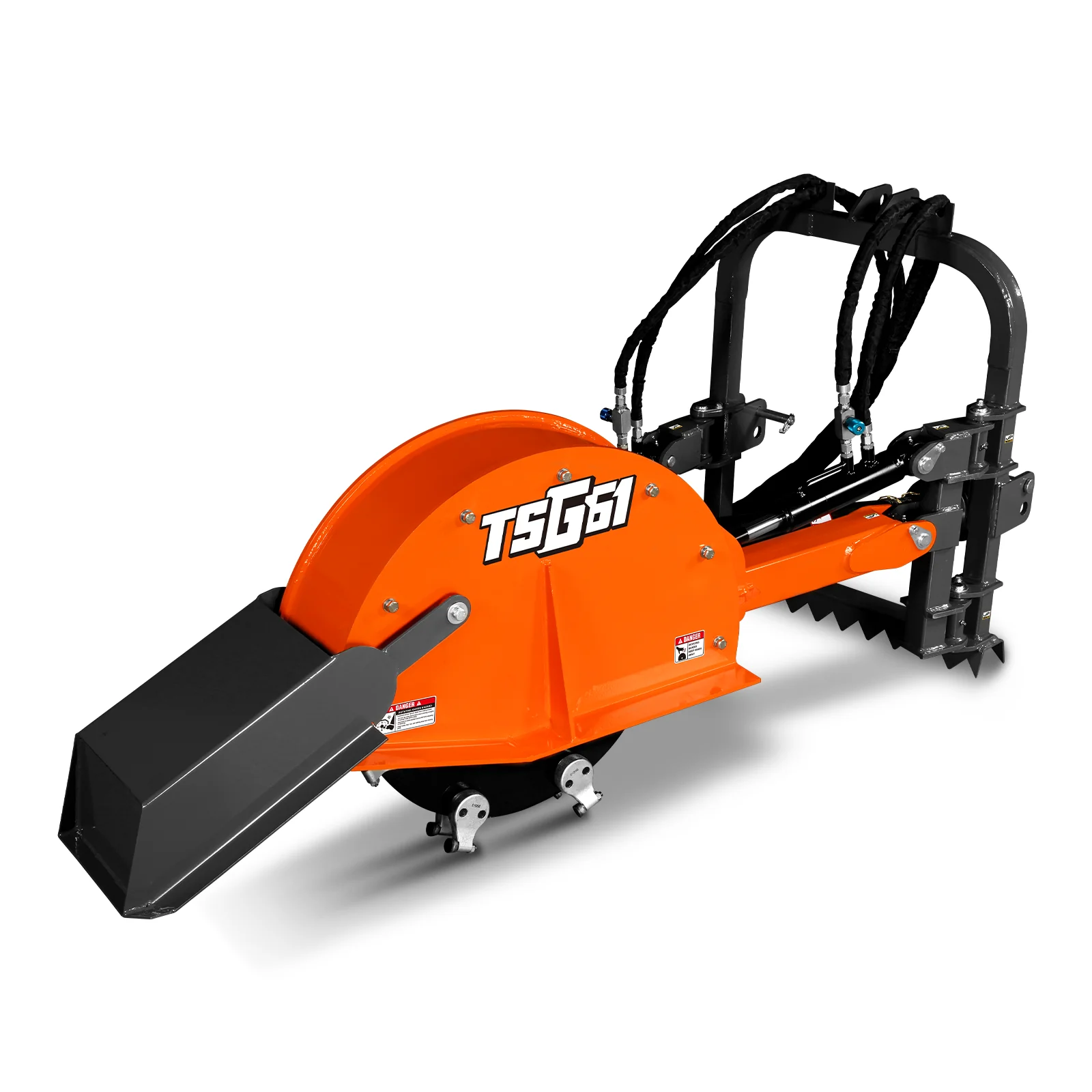 24'' Cutting Wheel Hydraulic Cylinders Stump Grinder, (PTO Shaft Included with Slip Clutch) , 35-60hp, TSG61