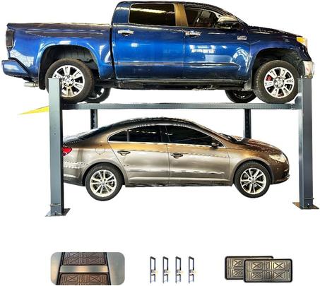 8500 lbs 4 Post Car Lift with Casters Kits Four Post Parking Lift 4-Post Portable Storage Service Home Parking Lift Visit the KATOOL Store