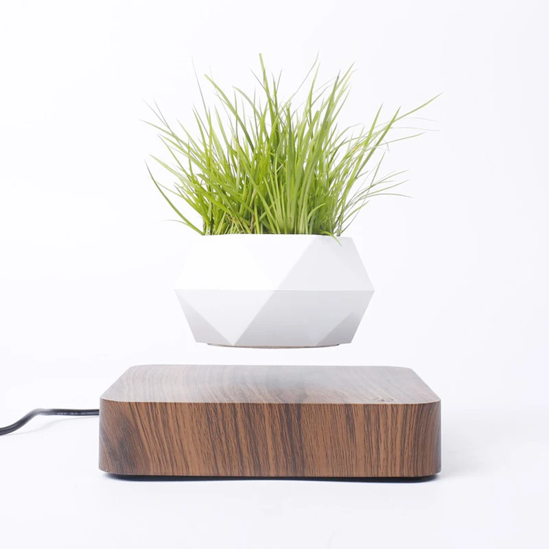 Schwebender Luft-Bonsai-Topf: Rotations-Blumentopf mit magnetischer Aufhängung für eine einzigartige Topfpflanzen-Dekoration im Heim- oder Schreibtischbereich