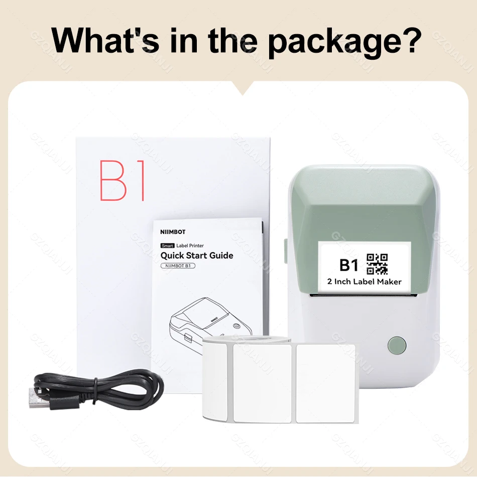 B1 Etikettendrucker, tragbarer Taschenetikettendrucker, Bluetooth-Thermodruck, selbstklebende Aufkleber-Etikettiermaschine